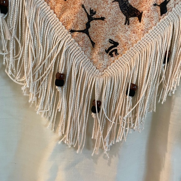 Vintage 80s Hazelwood Southwestern Navajo Tassel Shirt - Picture 2 of 6